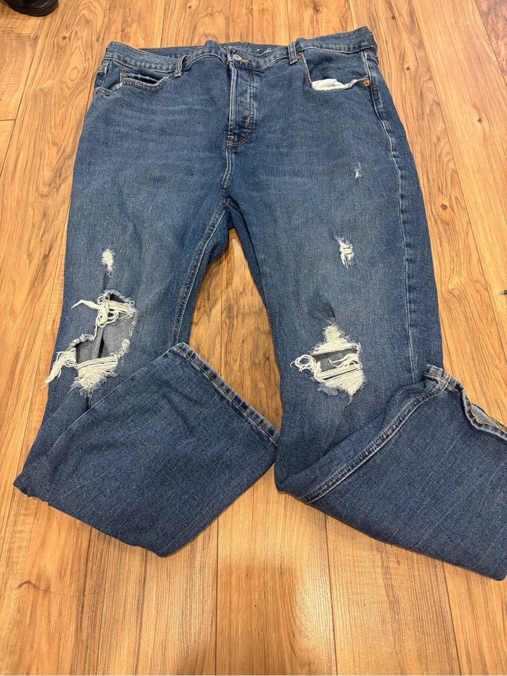 Old Navy Distressed Blue Jeans